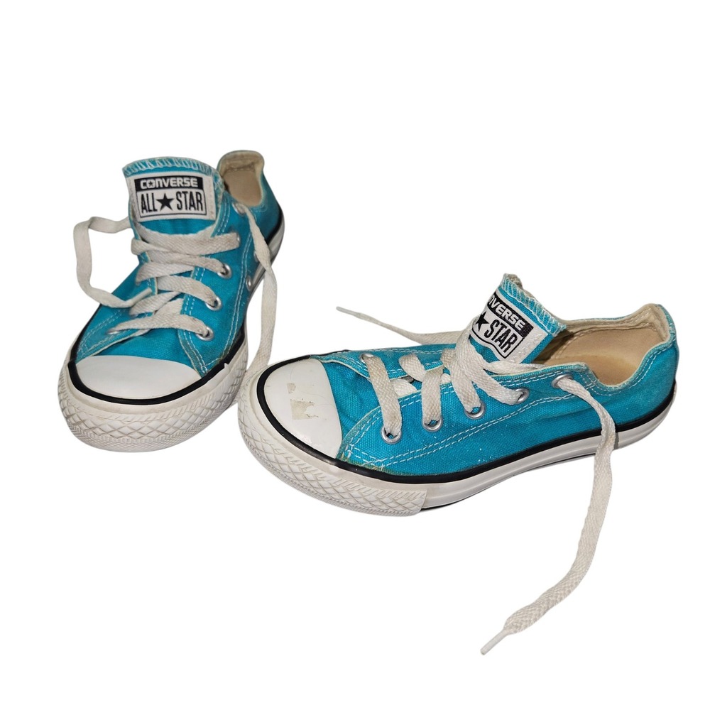 Converse Chuck Taylor All Star Low Top Sneakers Turquoise Blue Sz 13 Yth